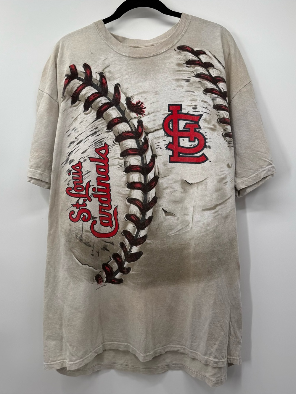 Liquid Blue St. Louis Cardinals Beige Tee with Red Logo